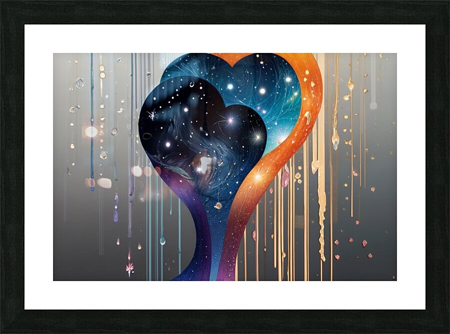 the galaxy of love Picture Frame print
