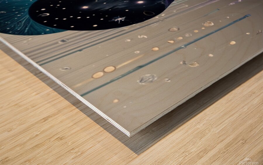 the galaxy of love Wood print