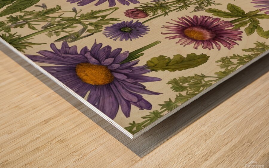 Celebrating Medicinal herbs Wood print