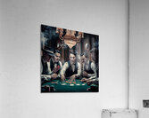 a captivating image of a group of five card playe Acrylic Print