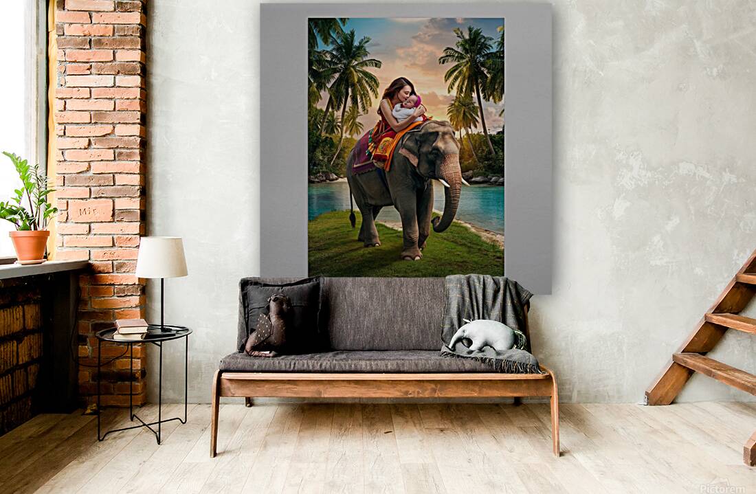 a captivating image of a woman lovingly cradling Reproduction