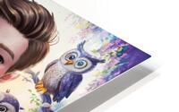 a whimsical and charming illustration of a young HD Metal print