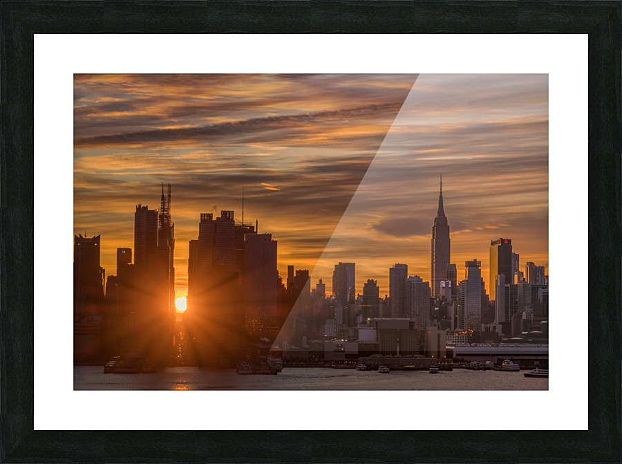Reverse Manhattanhenge Picture Frame print
