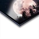 A forest filled with vibrant flowers and lush greenery all lit by the soft glow of the moon.  Acrylic print