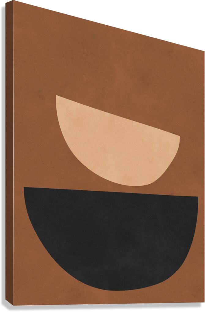 Black and brown geometry 6 Canvas Print