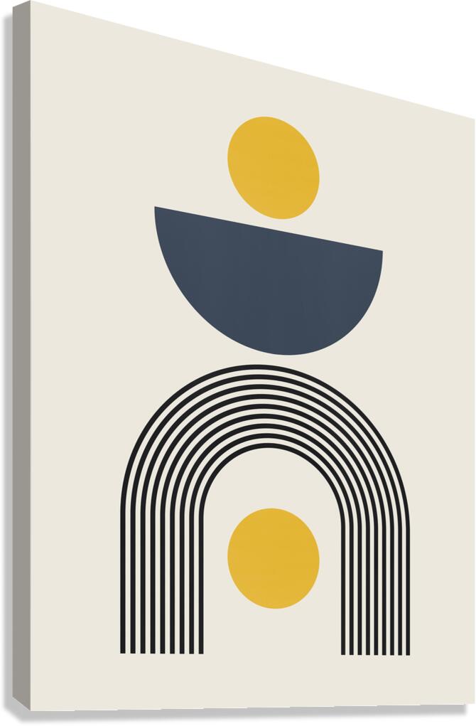 Lines arcs and circles 5 Canvas Print