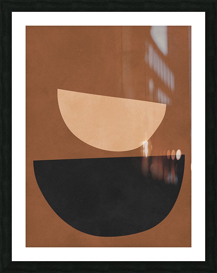Black and brown geometry 6 Picture Frame print