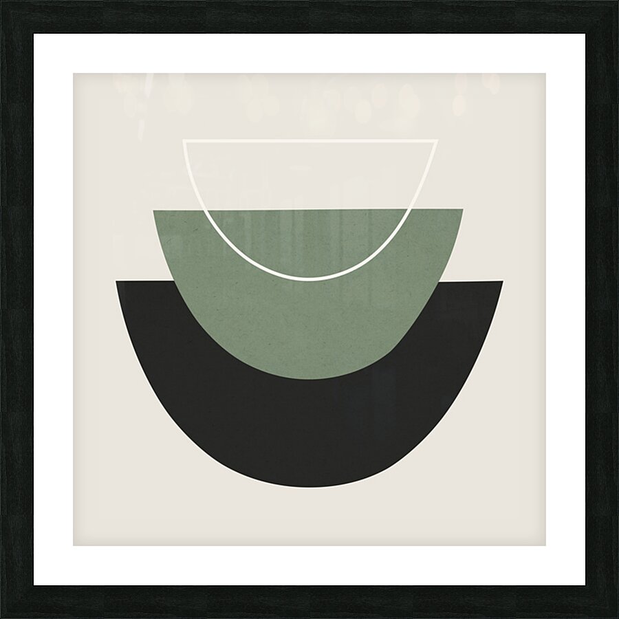 Abstract circles and semicircles 9 Picture Frame print