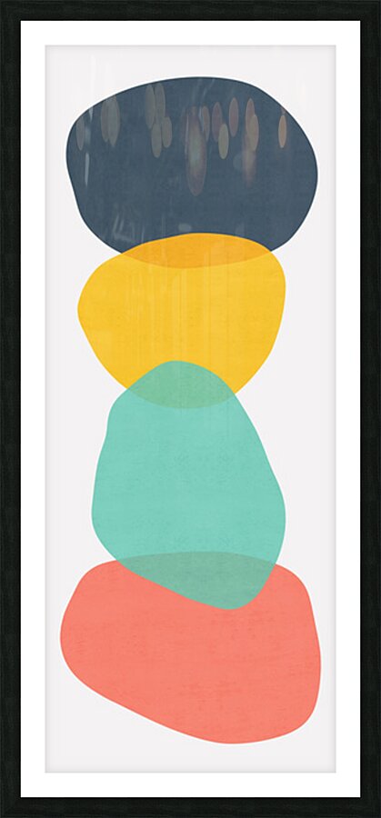 Abstract watercolor shapes 1 Picture Frame print
