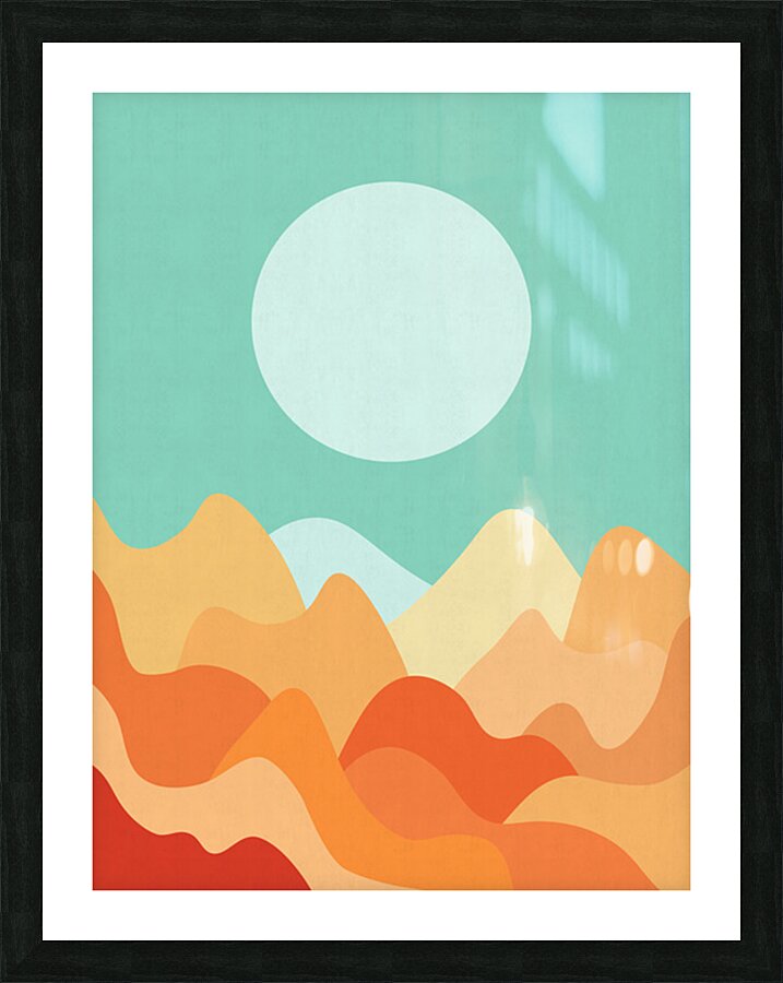 Expressive watercolor landscape 13 Picture Frame print