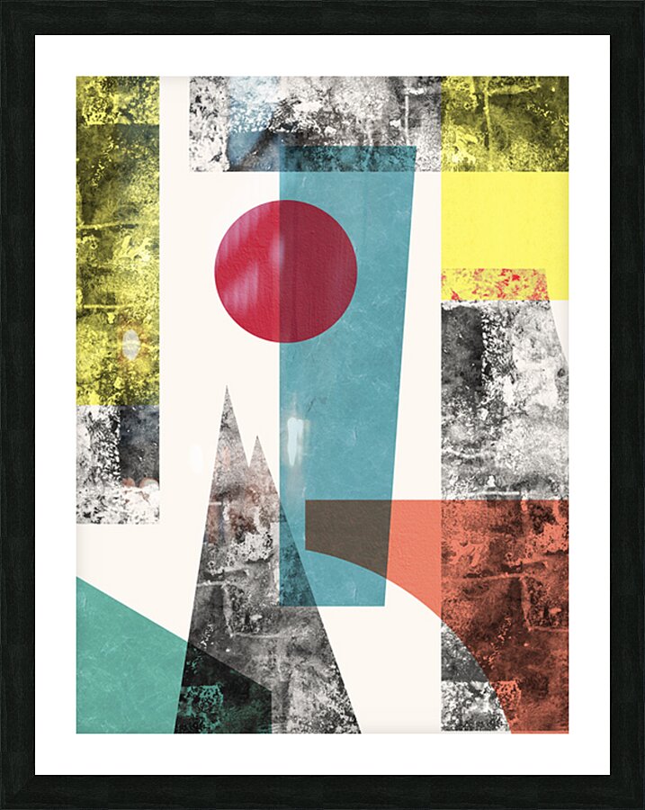 Abstract geometric collage 16 Picture Frame print