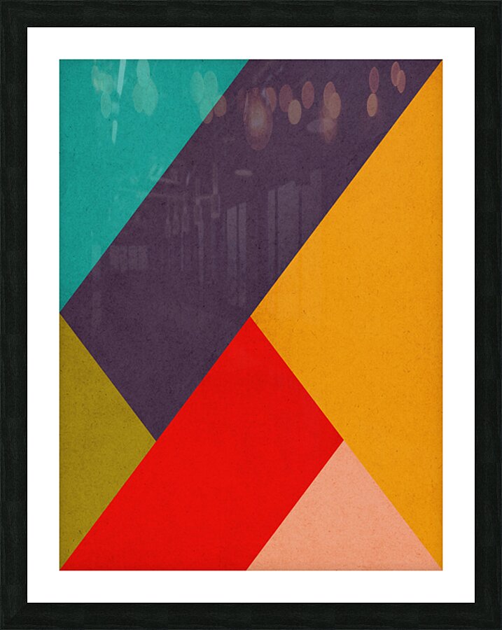 Abstract geometric collage 2 Picture Frame print