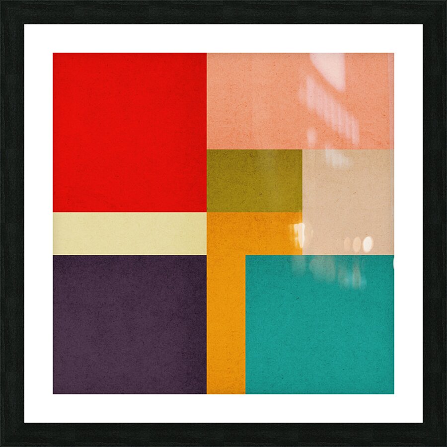 Abstract geometric collage 3 Picture Frame print