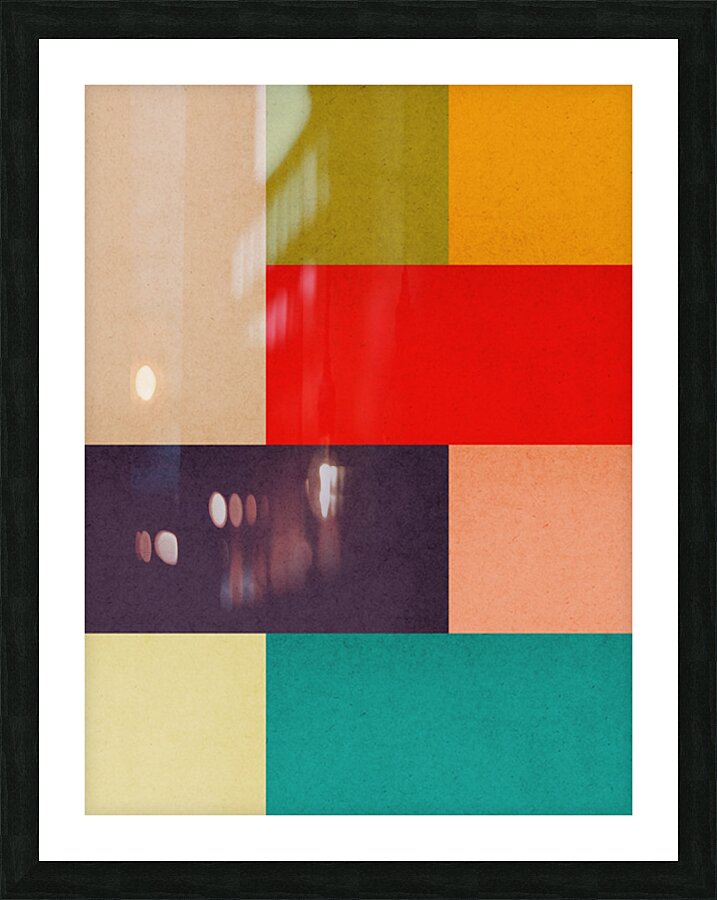 Abstract geometric collage 11 Picture Frame print