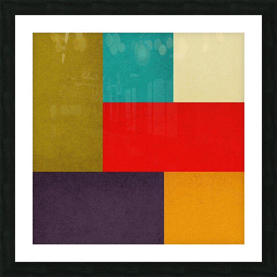 Abstract geometric collage 15 Picture Frame print