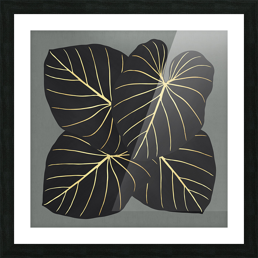 Golden leaf 07 Picture Frame print
