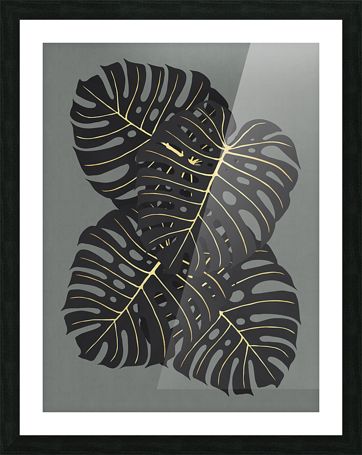 Golden leaf 06 Picture Frame print