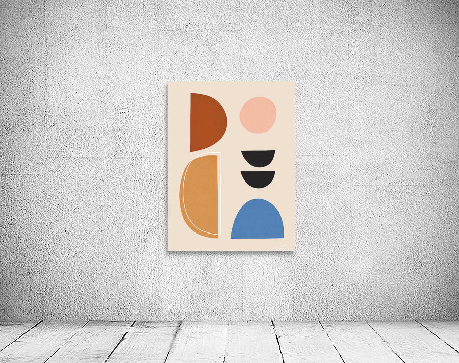 Abstract circles and semicircles 4 Wall Preview