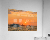 Ship sailing at sunset Acrylic Print