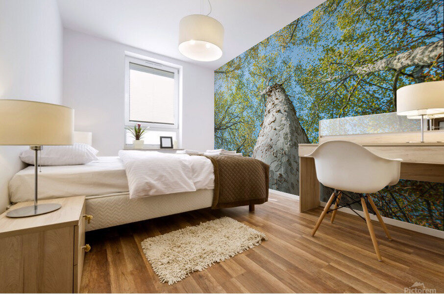Under the tree Mural print