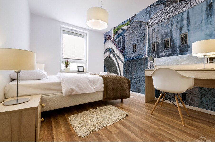 Jump from Old Bridge  Mural print