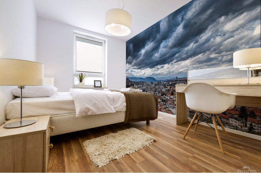 Clouds over Sarajevo Mural print