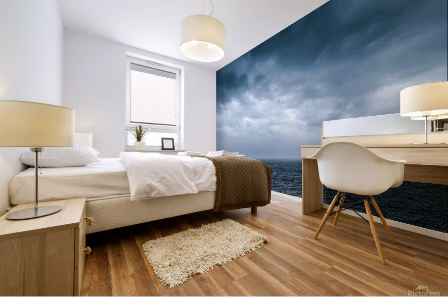 Clouds over sea Mural print