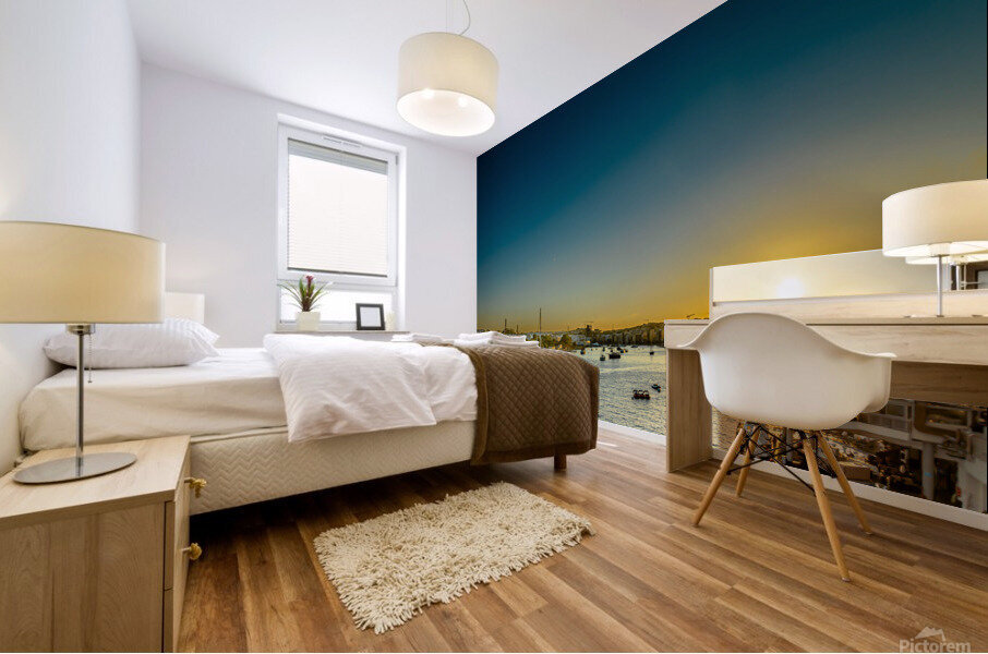 Sunset over Sliema Mural print