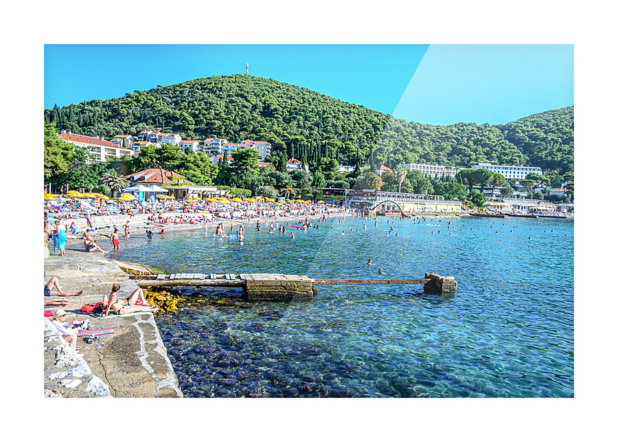 Lapad beach Picture Frame print