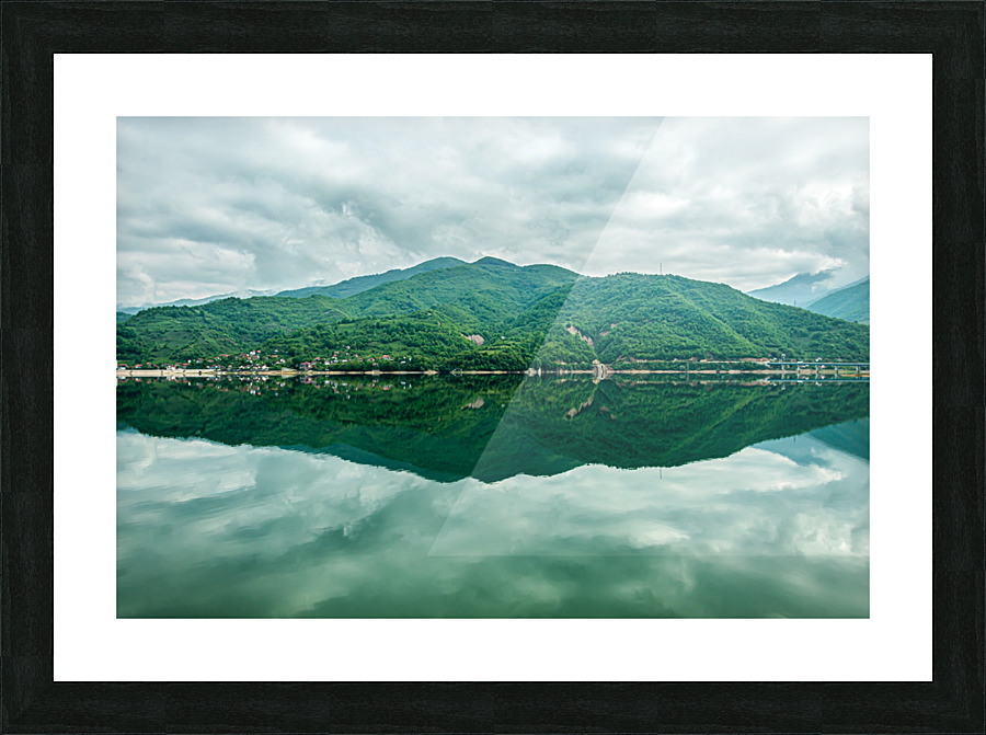 Reflection on the lake Picture Frame print