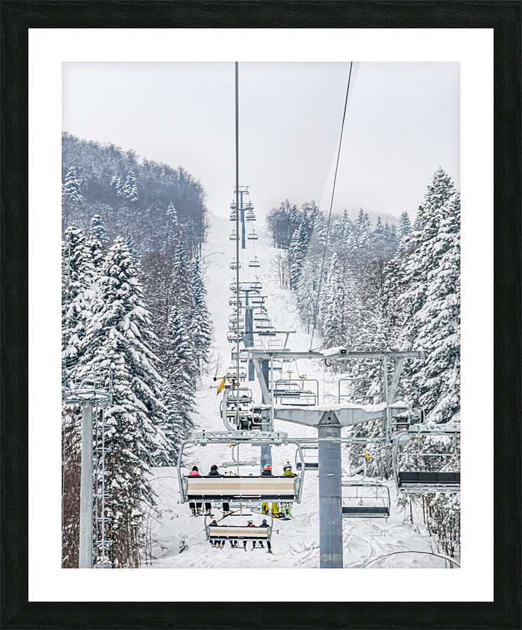 Ski lift Picture Frame print