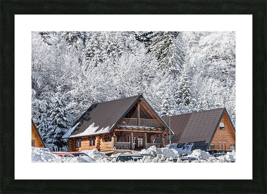 Mountain huts Picture Frame print