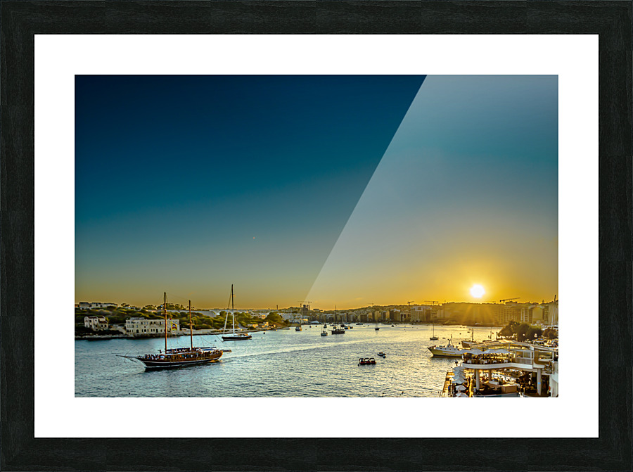 Sunset over Sliema Picture Frame print