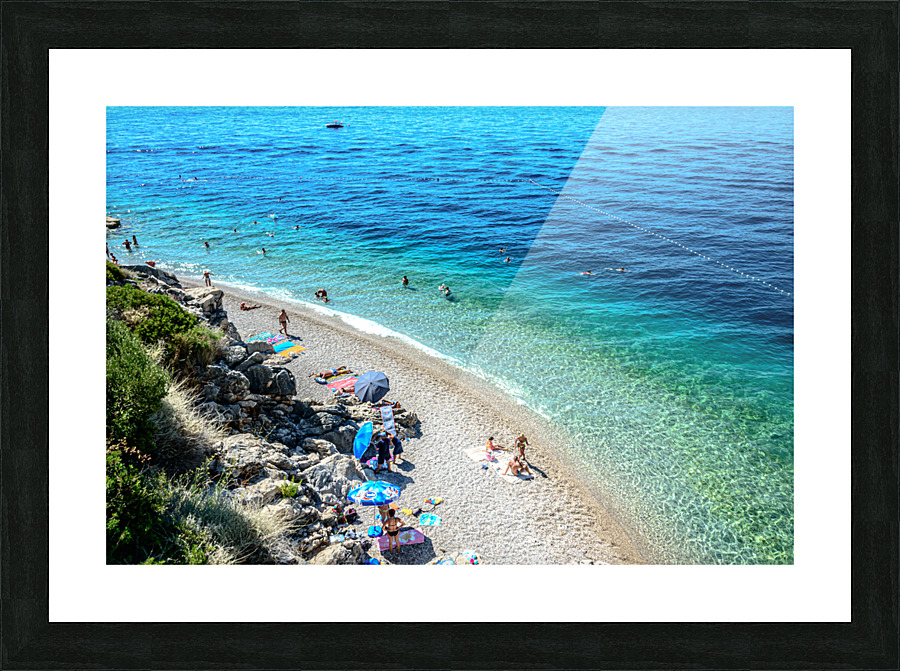 Gravel beach Picture Frame print