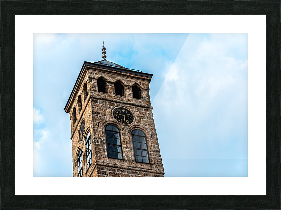 Sahat-kula between clouds Picture Frame print
