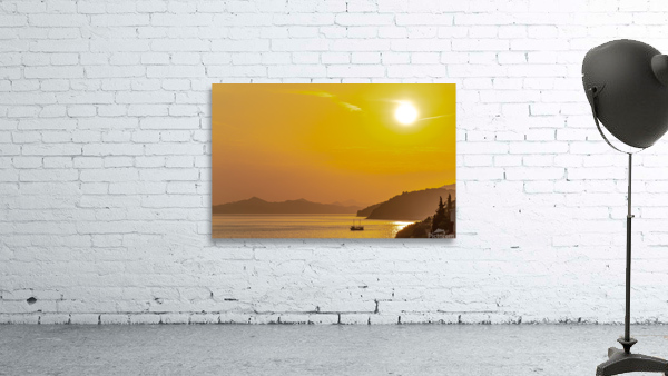 Sunset over coastline Wall Preview