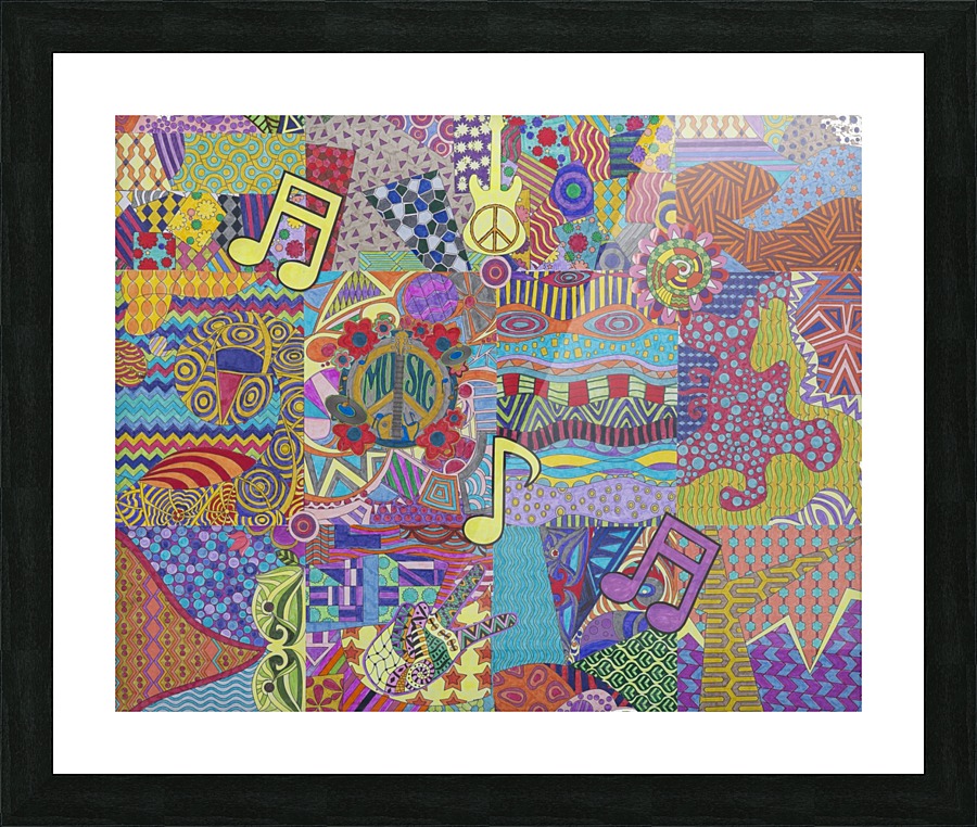 Jamming with Colour Picture Frame print