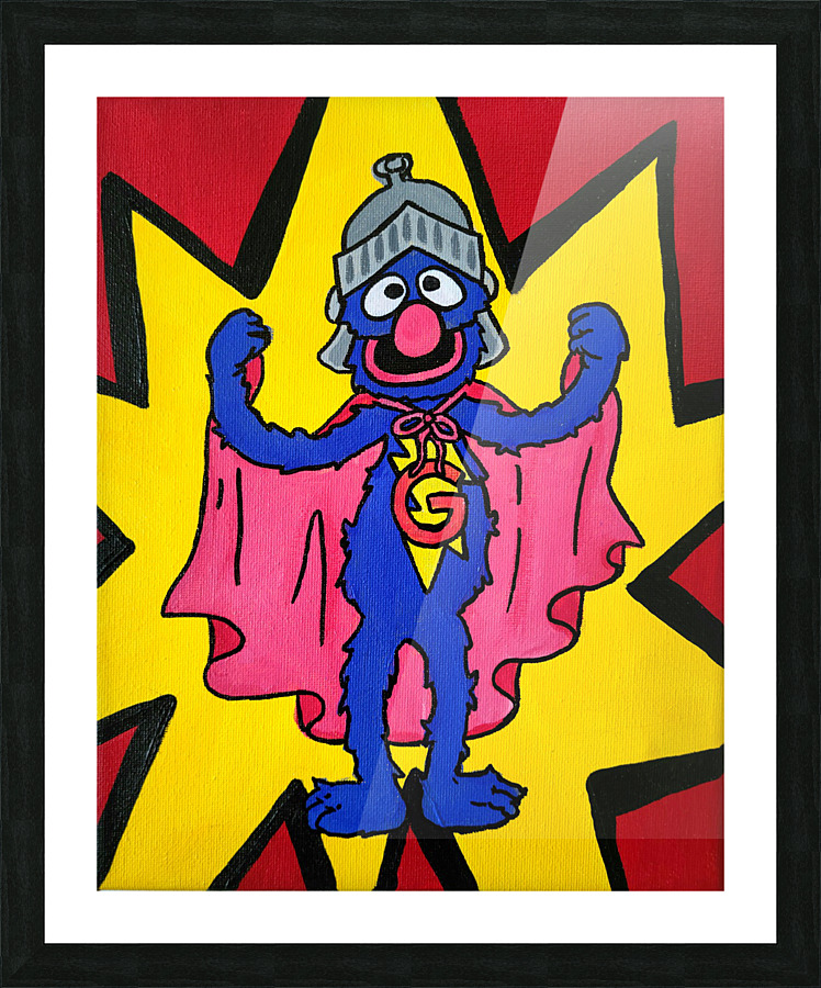 Super Grover Picture Frame print
