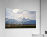 Tetons in clouds Acrylic Print
