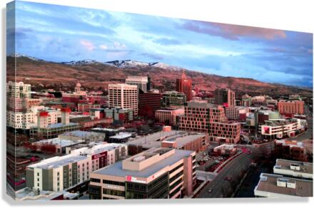 Boise in Winter Sunset Canvas Print
