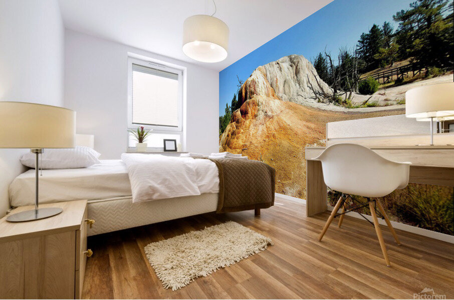 Orange Terrace Spring Mural print