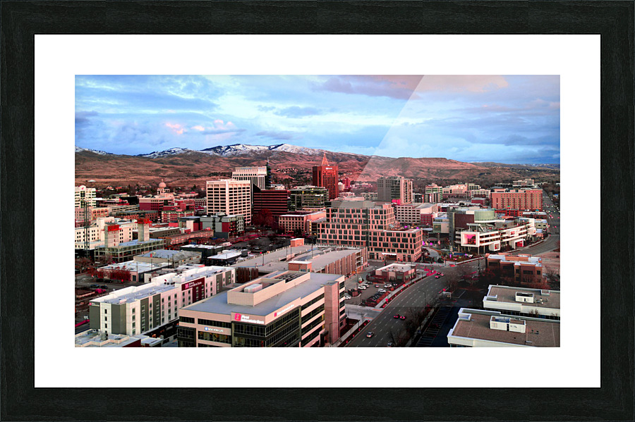 Boise in Winter Sunset Picture Frame print