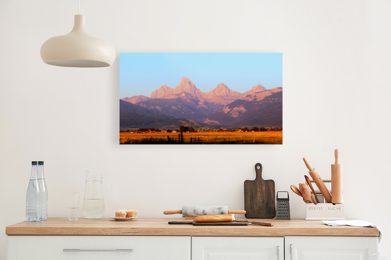 Tetons at Sunset Reproduction