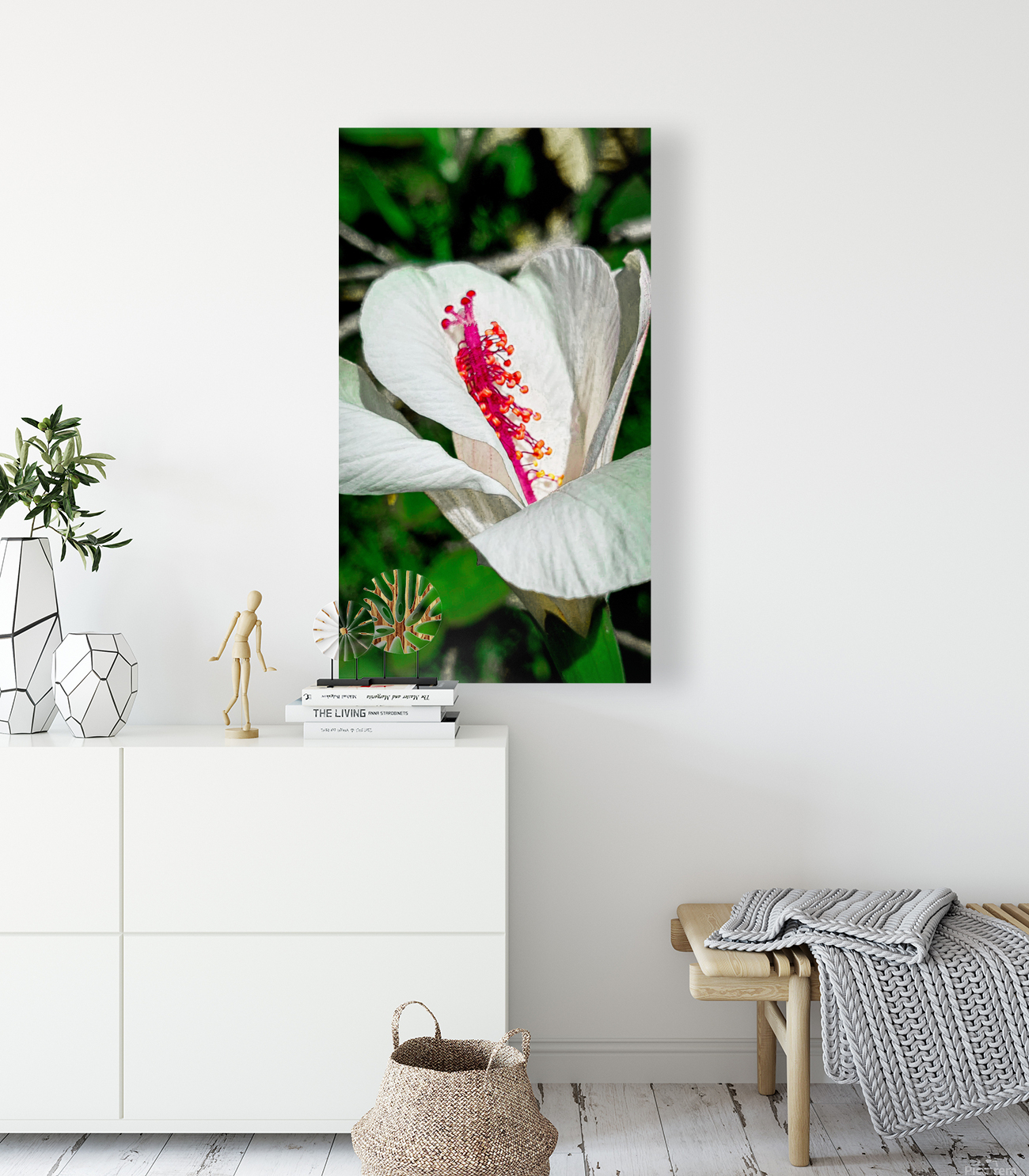 White Hibiscus Reproduction