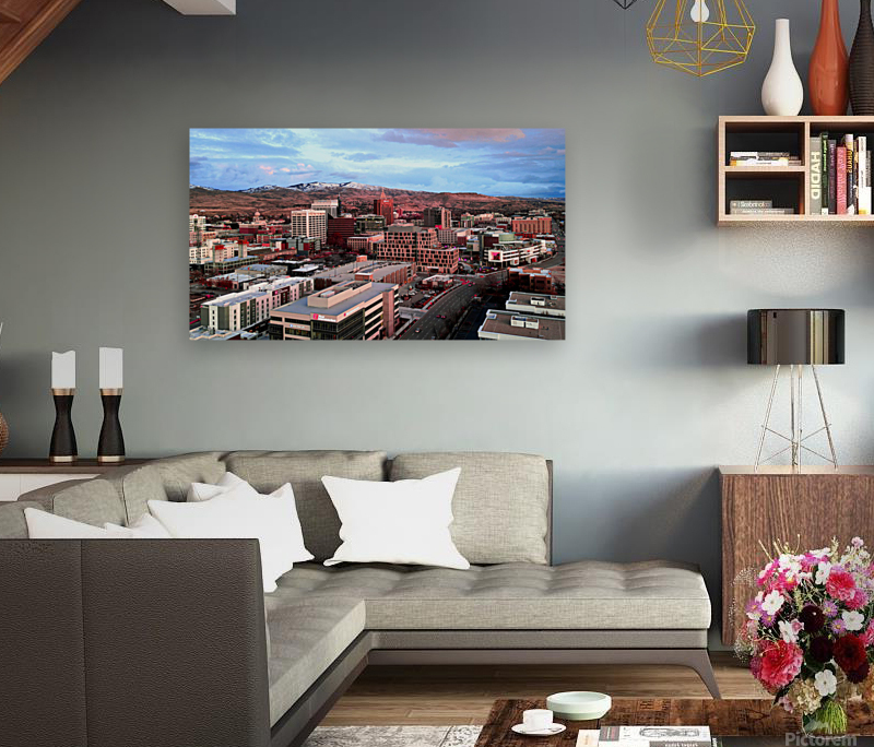Boise in Winter Sunset Reproduction