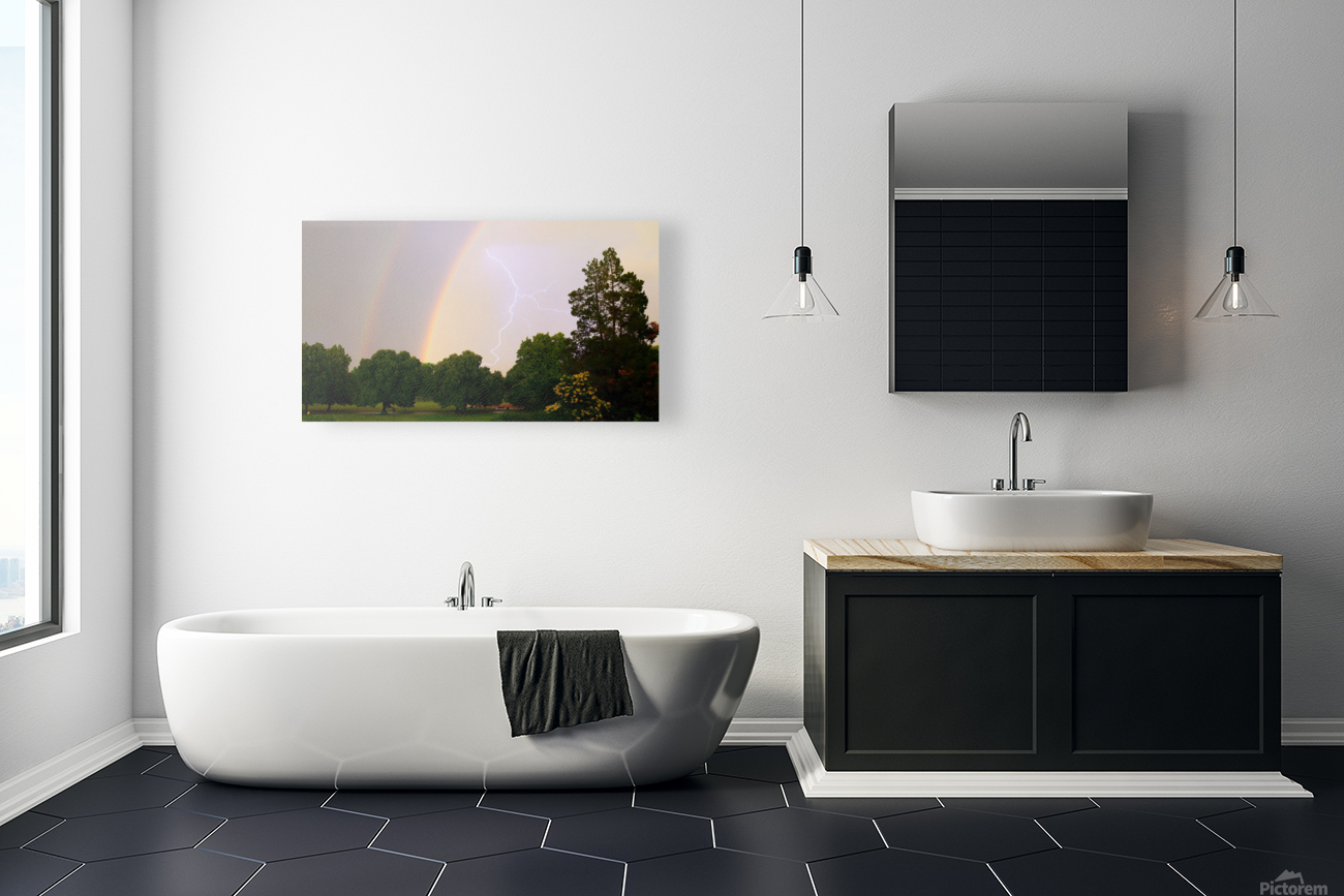 Rainbow in a storm Reproduction
