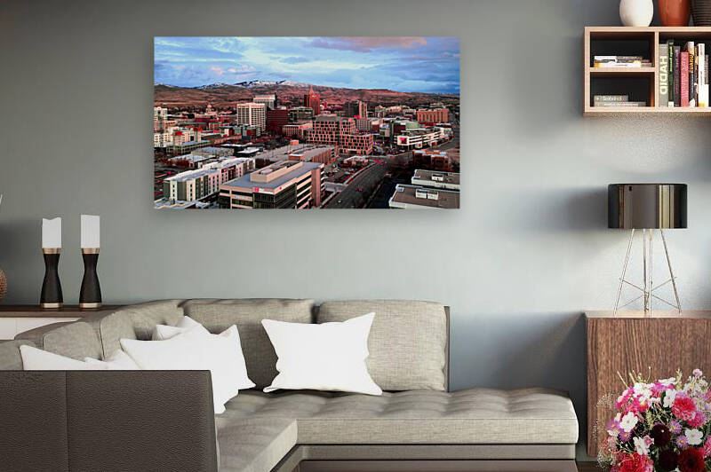 Boise in Winter Sunset Reproduction