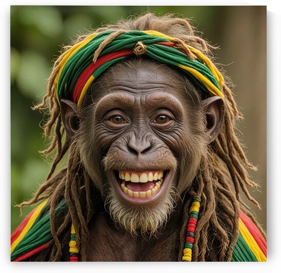 Rasta Monkey by Art Infinite