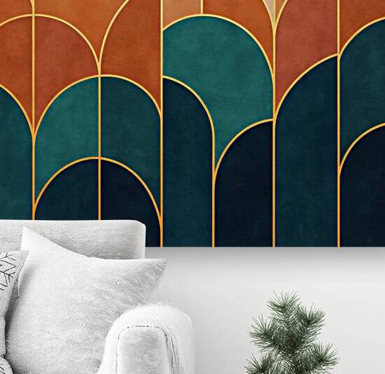Art Deco Arches in Sunset Tones by Art Infinite