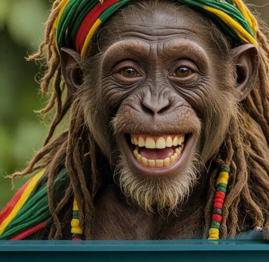 Rasta Monkey by Art Infinite
